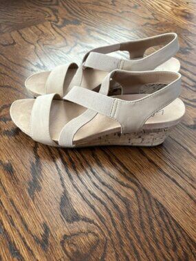 Life Stride Mexico Wedge Sandal - Bone - 8M Like New!!